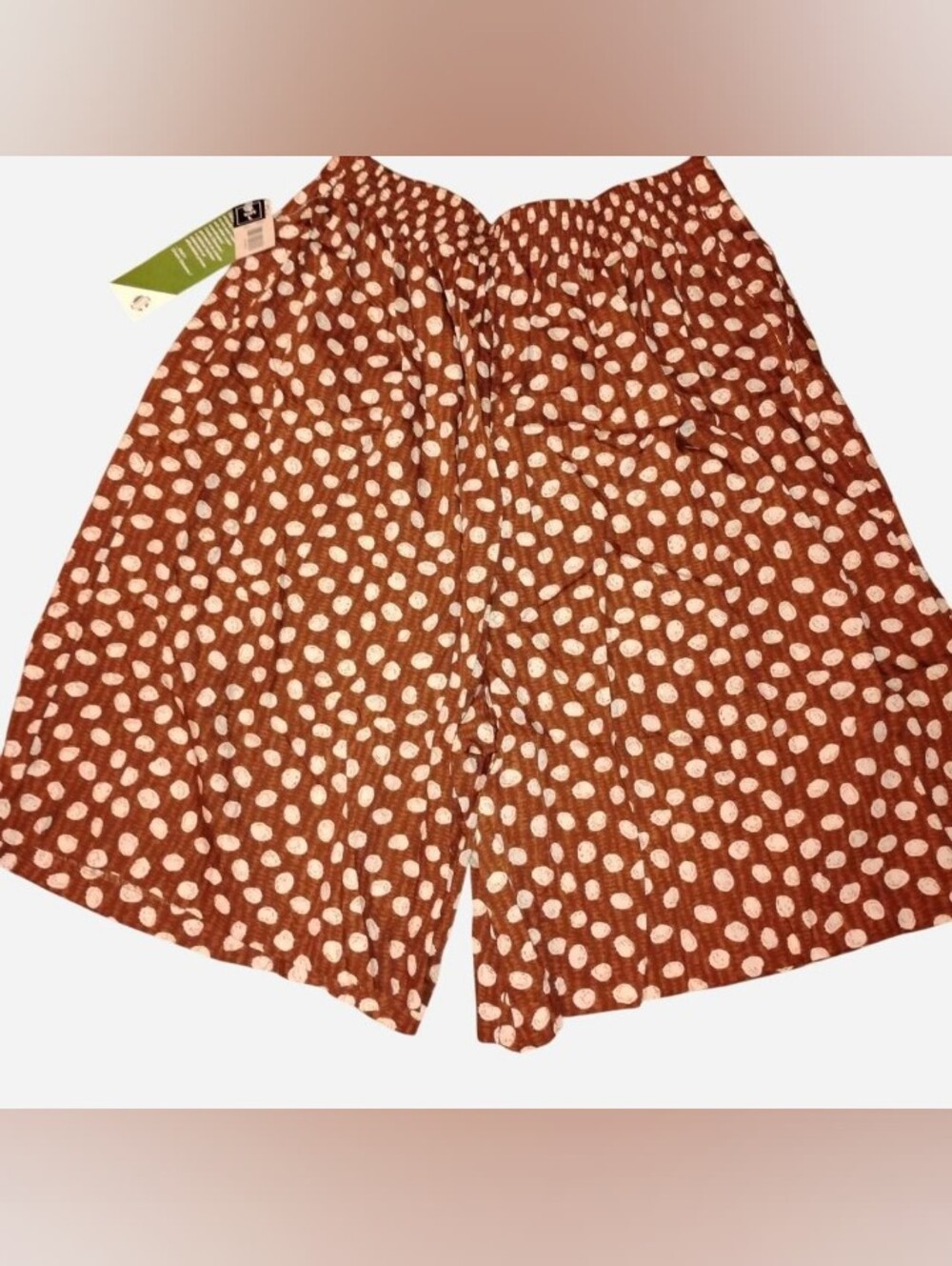 NWT Vintage Cristin Stevens Polka Dot Pleated Culottes Size L